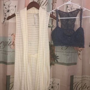 Lauren Conrad cute no sleeve throw over(w/free bra